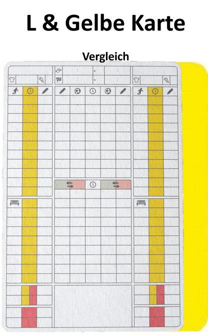 Fußball Schiedsrichter Spielnotizkarte (Test-Kit)