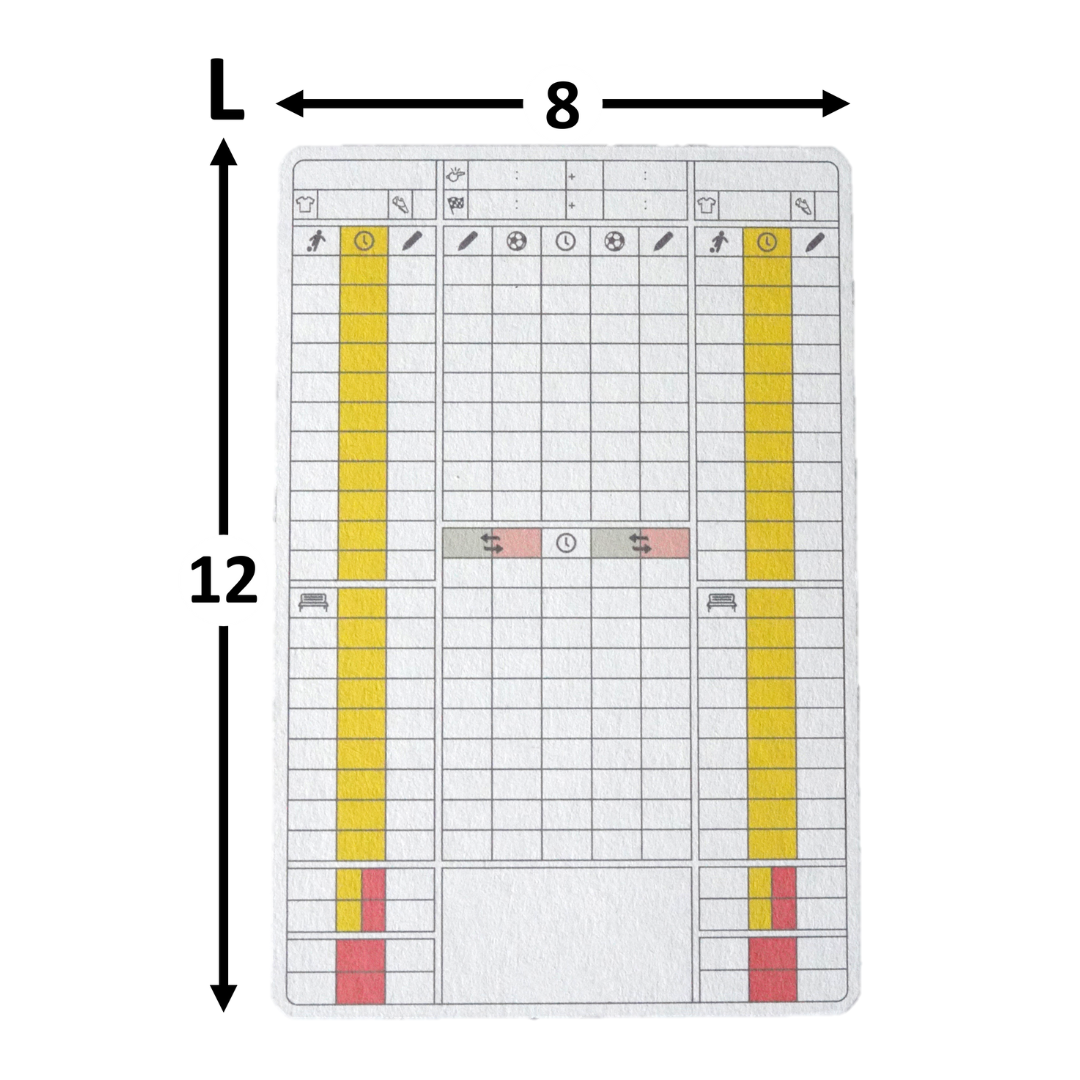 PRO11 Fußball Schiedsrichter SR Spielnotizkarte (L/XL)