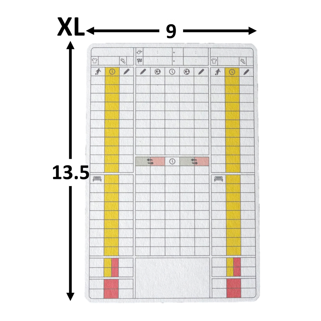 PRO11 Fußball Schiedsrichter SR Spielnotizkarte (L/XL)